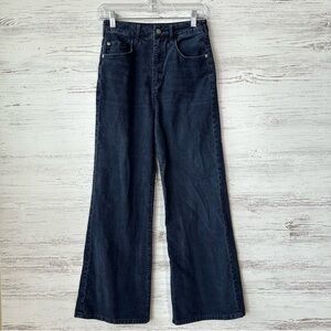 Pilcro Wide Leg Pants - Dark Blue